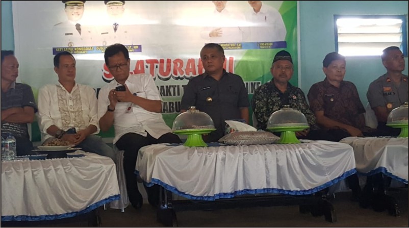 Sekretaris Direktorat jenderal (Ditjen) Pembangunan Kawasan Transmigrasi (PK Trans) Kementerian Desa Pemukiman dan Daerah Tertinggal (Kemendes PDT) Bambang Setiobudi, saat berkunjung di Konawe
