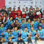 Tim Futsa Busel peraih medali emas cabor Futsal di Porprov XIII Kolaka. (Foto : Rahmat R.)