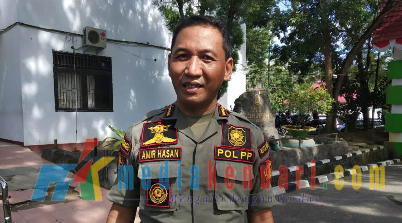Kepala Satuan Polisi Pamong Praja (Kasat Pol PP) Kota Kendari Amir Hasan. STP. SH. M,Si
