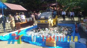 1.474 Botol Miras Dimusnahkan Polres Bombana