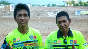 Pembina balap motor Konawe Utara Rahmatullah (Kiri) dan Ketua IMI Konut Sobar Lotunani (Kanan).
