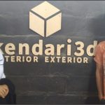 Owner Kendari 3d (Kanan) berpose bersama dengan Manajer Marketing Mediakendari.com