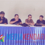 Ketua KPU Butur, Hasiruddin bersama komisioner KPU lainnya saat melakukan Gladi Relawan Demokrasi, Minggu (20/1/2019). Foto : Safrudin Darma/Mediakendari.com