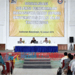 Suasana sosialisasi penerimaan mahasiswa baru (SPMB) Universitas Halu Oleo tahun 2019 (Foto : Fahruq/Mediakendari.com)