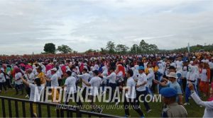 Ribuan Pelajar di Konsel Padati Stadion Andoolo saat Milenial Road Safety Festival