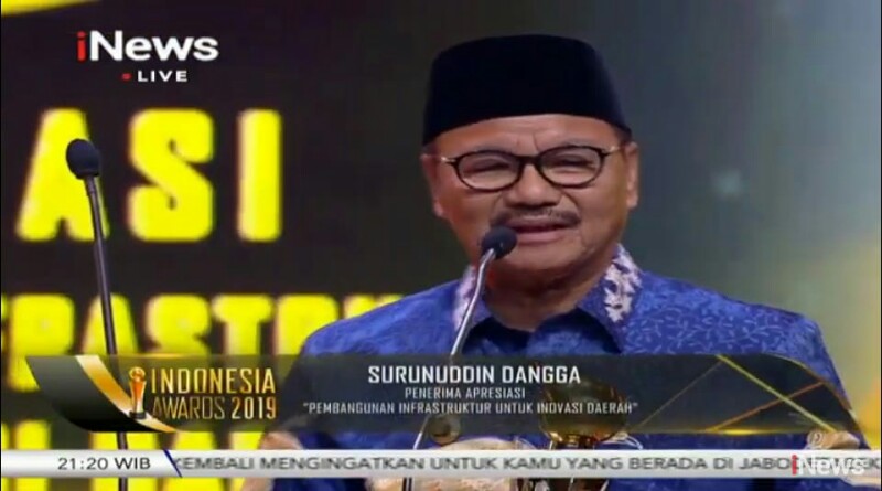 Bupati Konsel Raih Penghargaan dari Indonesia Awards 2019