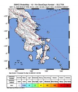Gempa 2,8 SR Guncang Wilayah Kendari dan Konsel