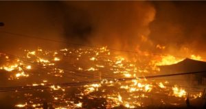 Si Jago Merah Berulah, Ratusan Kios Di Pasar Laino Raha Ludes Terbakar
