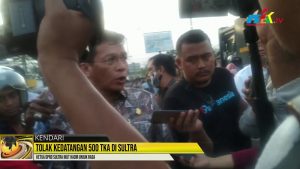Tolak Kedatangan 500 TKA di Sultra, Ketua DPRD Sultra Ikut Hadir Unjuk Rasa