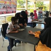 Saat siswa melaksanakan Brimob Ramah Anak Indonesia (Brain)