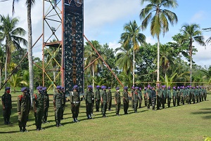 37 Mahasiswa UHO Ikuti Pendidikan Dasar Militer di Yonif 725/Woroagi