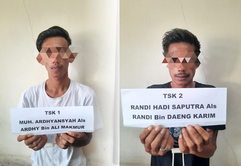 Kedua Tersangka Pengedar Sabu