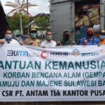 PT ANTAM Salurkan Bantuan Untuk Korban Gempa di Mamuju dan Majene