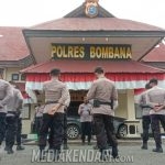 Polres Bombana Kerahkan Personil Dalam Pengamanan Kunjungan Presiden di Kendari