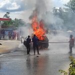 Breaking News, Mobil Xenia Terbakar Depan SPBU Anduonohu