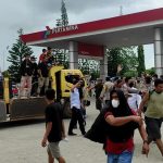 Unjuk Rasa Persatuan Sopir Truck Sultra Berlangsung Ricuh di Dua SPBU
