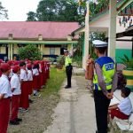 Kenalkan Rambu Lalu Lintas Sejak Dini, Satlantas Polres Konsel Edukasi Pelajar SDN 7 Laeya
