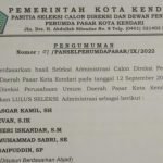 Ini Lima Nama yang Lulus Administrasi Calon Direksi Perumda Pasar Kota Kendari