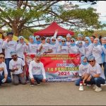 Penyelenggara se-Kecamatan Katobu Sosialisasikan Pemilu Lewat Gerak Jalan Indah