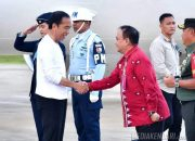 Pj Gubernur Sultra Sambut Kedatangan Presiden Jokowi di Pangkalan TNI AU Haluoleo