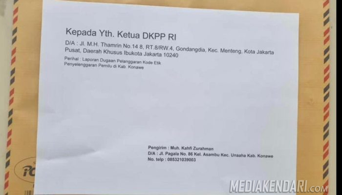 Mantan Komisioner KPU Konawe Laporkan Dugaan Pelanggaran Etik ke DKPP