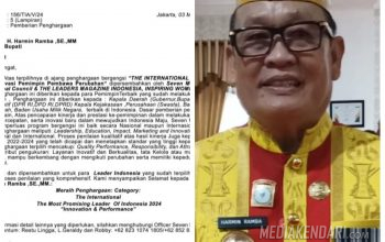 Keren, Pj Bupati Konawe Kembali Terimah Penghargaan Anugerah Literasi Indonesia 2024