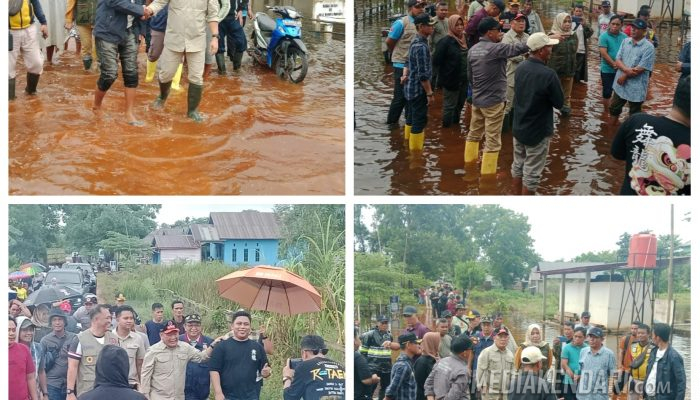 Rela Basah-Basah, Pj Bupati Konawe Harmin Ramba Tinjau Lokasi Banjir di Desa Laloika Pondidaha