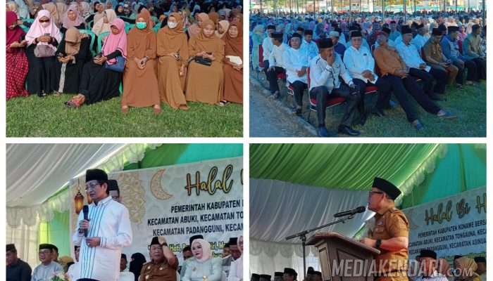 Imam Besar Mesjid Istiqlal Jakarta Hadiri Halal Bihalal yang Digelar Pemkab Konawe, Masyarakat Enam Kecamatan Disatukan di Abuki
