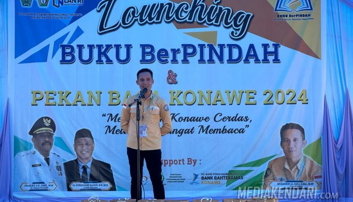 Asdu Muh Akbar Wakili Sekda Konawe Hadiri Launching Buku “berPindah” yang Digelar Dinas Perpustakaan dan Kearsipan  Daerah