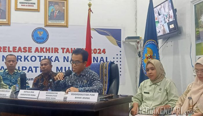 BNNK Muna Tangani 13 Kasus dari 6 Target Penyalahgunaan Narkoba di 2024