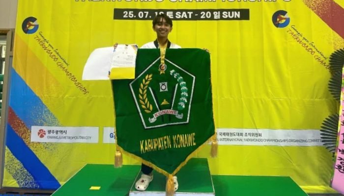 Atlet Muda Asal Konawe Raih Emas di Kejuaraan Taekwondo Internasional