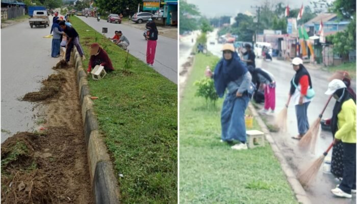Lurah Lalodati Turun Tangan, Trotoar Jalan Kharil Anwar Kembali Bersih