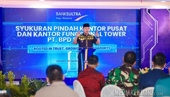 Hadiri Syukuran Pindah Kantor Bank Sultra, Gubernur Sultra :  Optimisme dan Sinergisme Majukan Sultra