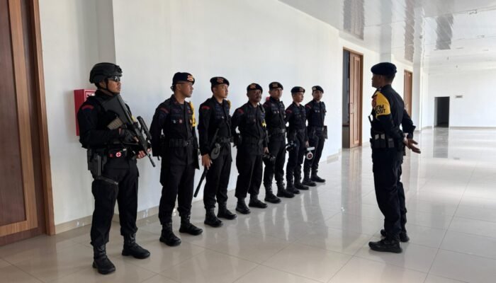 Pastikan Keamanan STQH Nasional, Gegana Brimob Sultra Lakukan Sterilisasi di Sejumlah Titik Strategis