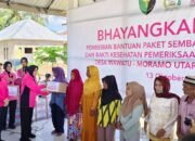 Bhayangkari Daerah Sultra Tebar Kepedulian di Desa Wawatu, Salurkan Bantuan dan Layanan Kesehatan