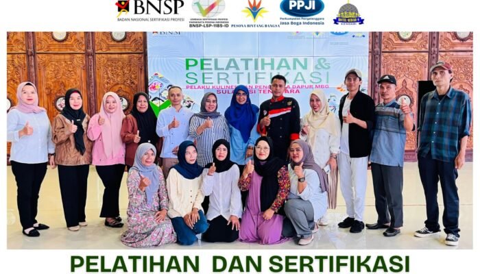 17 Chef Ikut Uji Kompetensi di Kendari, PPJI Sultra Mantapkan Standar Dapur MBG–SPPG Nasional