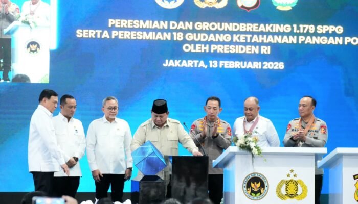 Presiden Prabowo Resmikan 1.179 SPPG dan 18 Gudang Ketahanan Pangan Polri, SPPG Polresta Kendari Ikut Diluncurkan