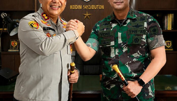 Perkuat Sinergi, Kapolres Bersama Dandim 1413/Buton Pastikan Solidaritas Institusi Tetap Terjaga