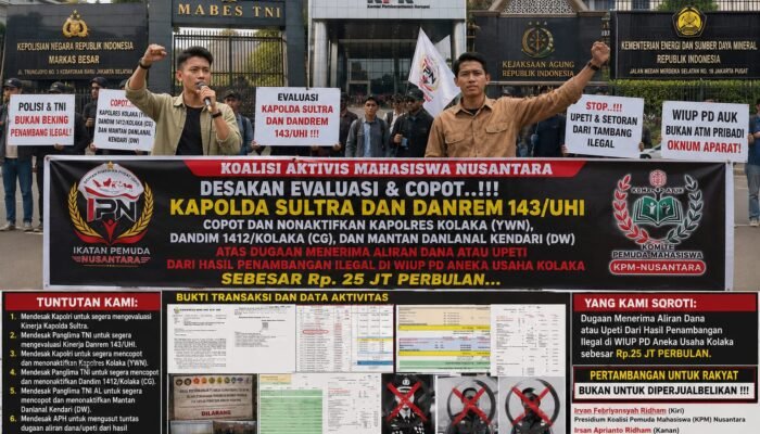 KMN Desak Polri, TNI, KPK dan Kejagung Usut Dugaan KKN di Balik Aktivitas Tambang Ilegal di Sultra