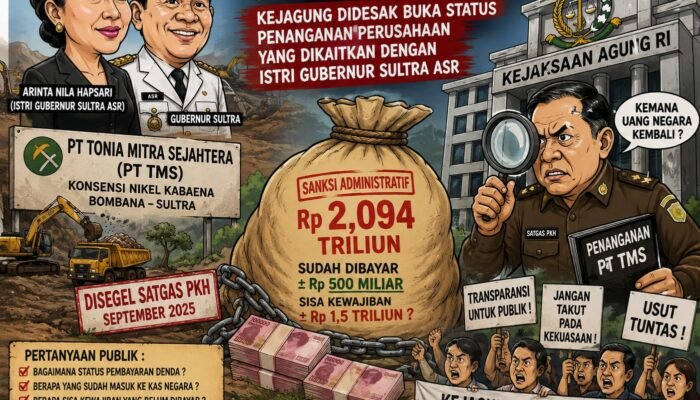 Daftar Perusahaan Tambang Masuk Daftar Sanksi  Administratif  RP80,19 TRILIUN, ANTAM Terbesar, Perusahaan Istri Gubernur Sultra ASR urutan ke 10