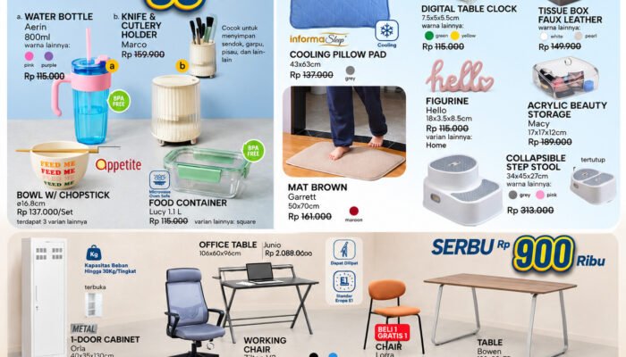 SERBU 9.9 INFORMA Cuma 5 Hari, Furnitur dan Aksesori Stylish Harga Spesial
