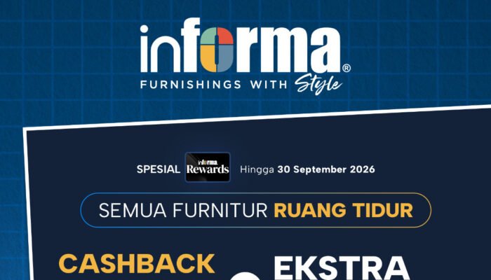 Informa Kendari Tebar Promo Besar-Besaran, Cashback Hingga Rp 9 Juta Untuk Furniture Kamar Tidur