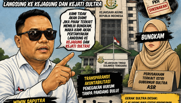 Istri Gubernur Sultra ASR Bungkam Terkait Sanksi Satgas PKH Rp2.19, Gerak Sultra Akan Pertanyakan Langsung ke Kejagung dan Kejati Sultra
