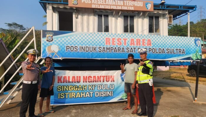 Pos PJR Induk Sampara Jadi Tempat Singgah Favorit, Sopir: Pelayanan Ditlantas Sultra Nyaman dan Humanis