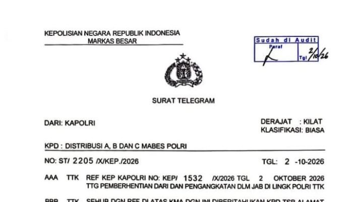 BREAKING NEWS: Kapolri Mutasi Besar-Besaran, 3 Kapolda di Sulawesi Berganti – Kapolda Sultra Tetap