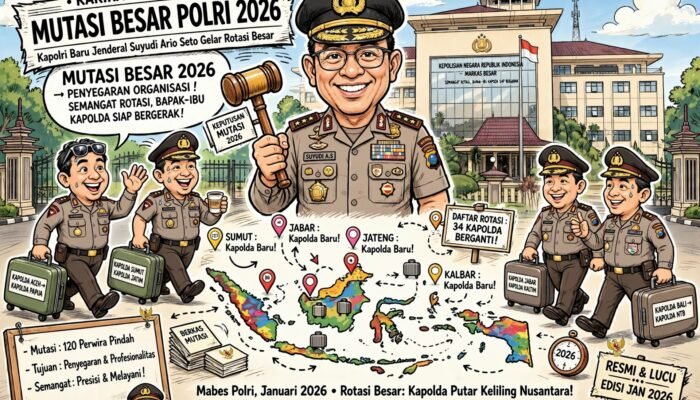 RESMI: Kapolri Jenderal Suyudi Ario Seto Mutasi 88 Pati-Pamen, 14 PJU Mabes & 19 Kapolda Berganti