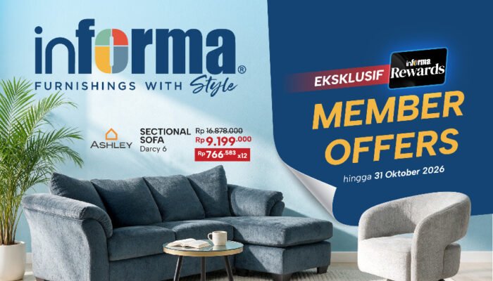 Akhir Bulan Tetap Senyum, INFORMA Kendari Banting Harga Furnitur Estetik Mulai 33 Ribu, Member Auto Cuan