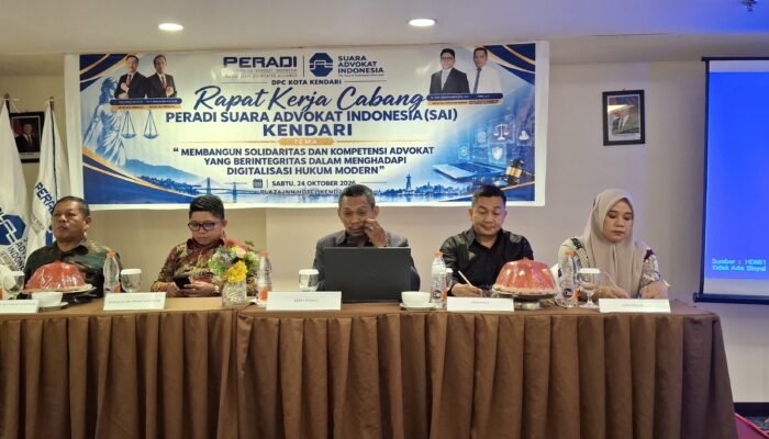 Rapat Kerja Cabang PERADI SAI Kendari : Membangun Solidaritas dan Kompetensi Advokat yang Berintegritas dalam Menghadapi Digitalisasi Hukum Modern