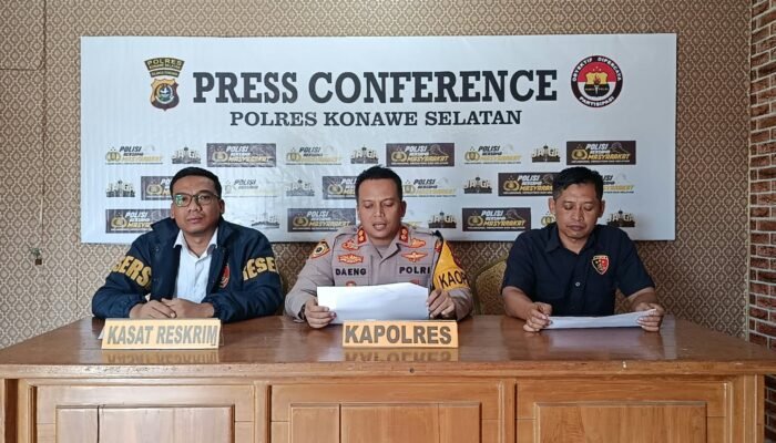 Kapolres Konsel AKBP Daeng Riandika Pimpin Pengungkapan Curanmor dan Penyerahan Motor Temuan di Sabulakoa